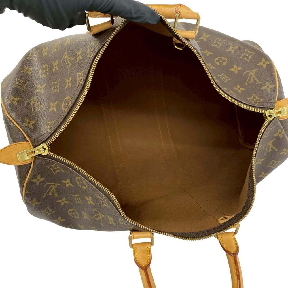 LOUIS VUITTON Vintage Brown Monogram Leather Keepall 45 Boston Bag - Picture 9 of 9